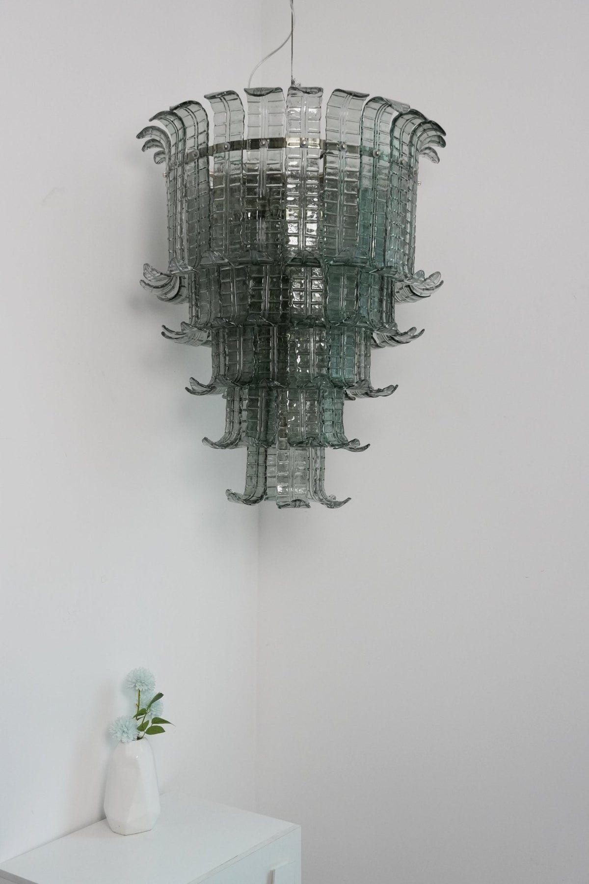 Yisk Kronleuchter Cascade Murano-Glas gestuft Vintage