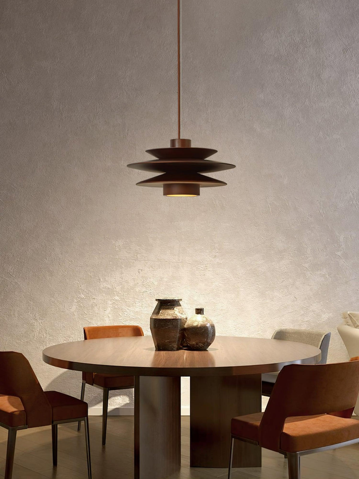 Elorda Pendelleuchte aus Holz im Retro-Stil