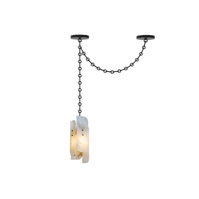 Aurevian Kronleuchter mit Kaskadenkette und Lichtquellen-Cluster
