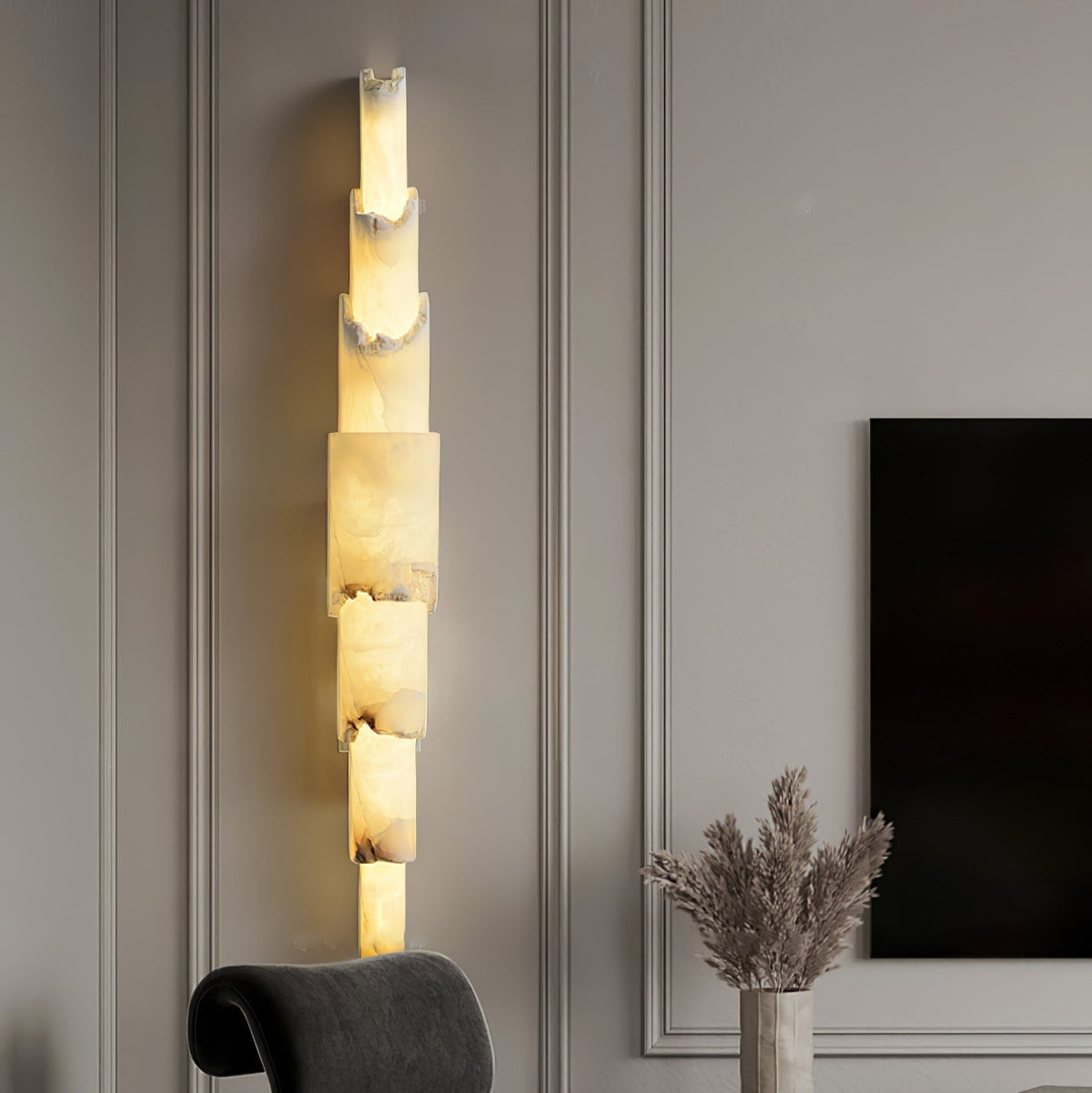 Caspian mehrschichtige Alabaster-Wandleuchte
