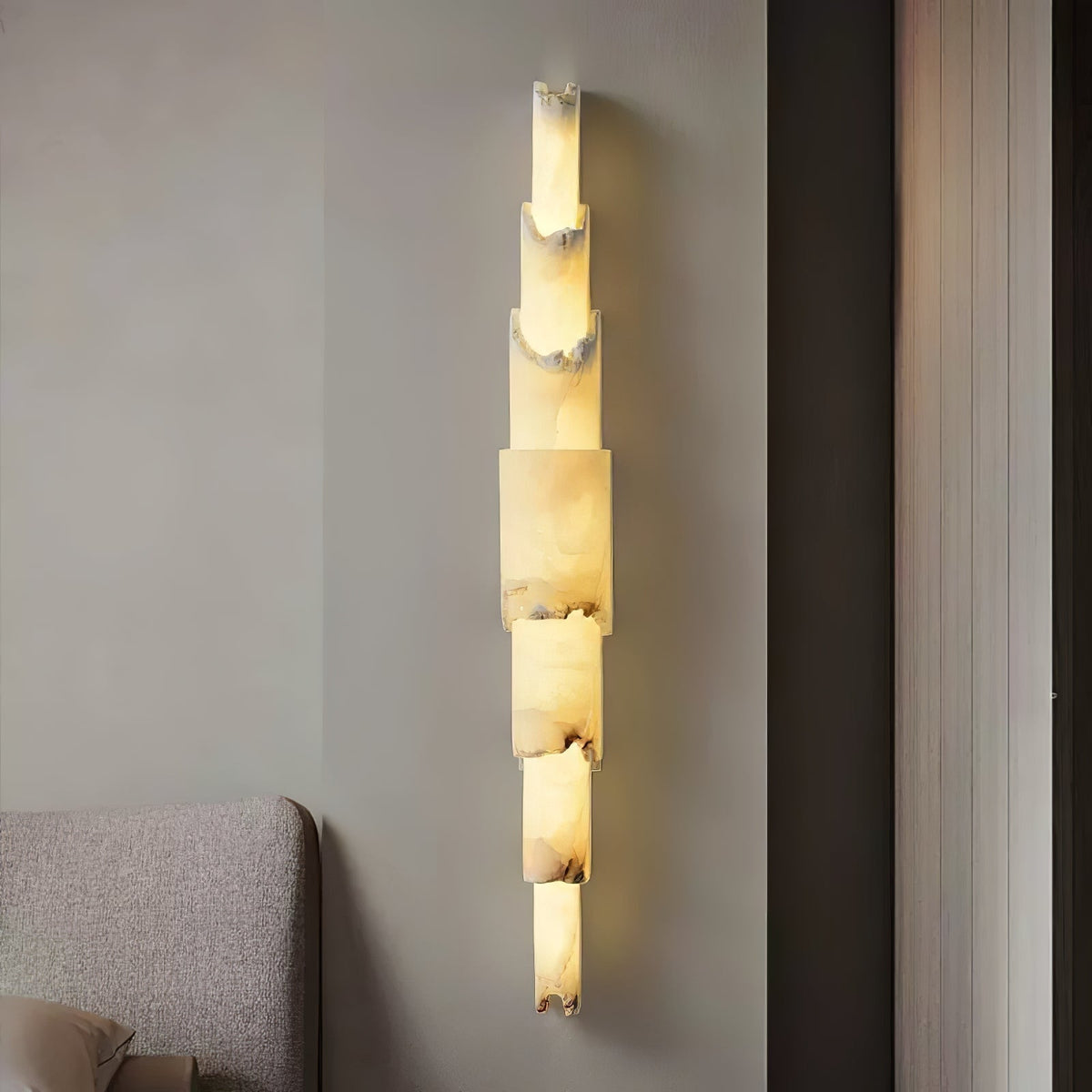 Caspian mehrschichtige Alabaster-Wandleuchte