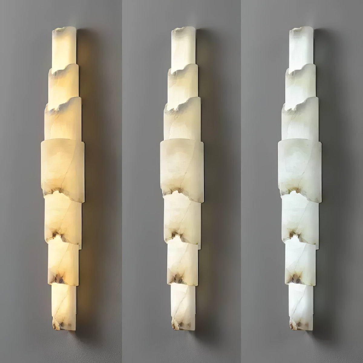Caspian mehrschichtige Alabaster-Wandleuchte