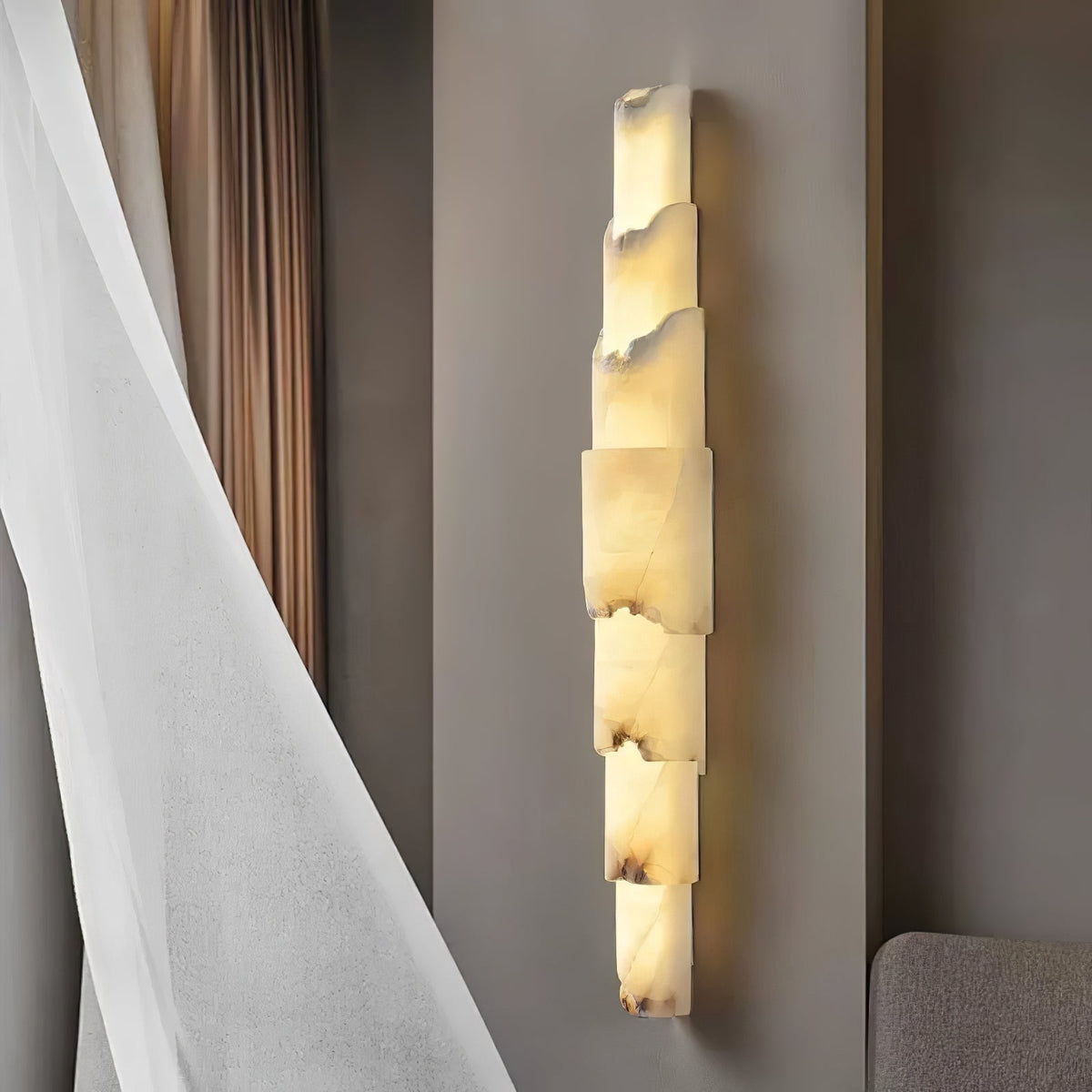 Caspian mehrschichtige Alabaster-Wandleuchte