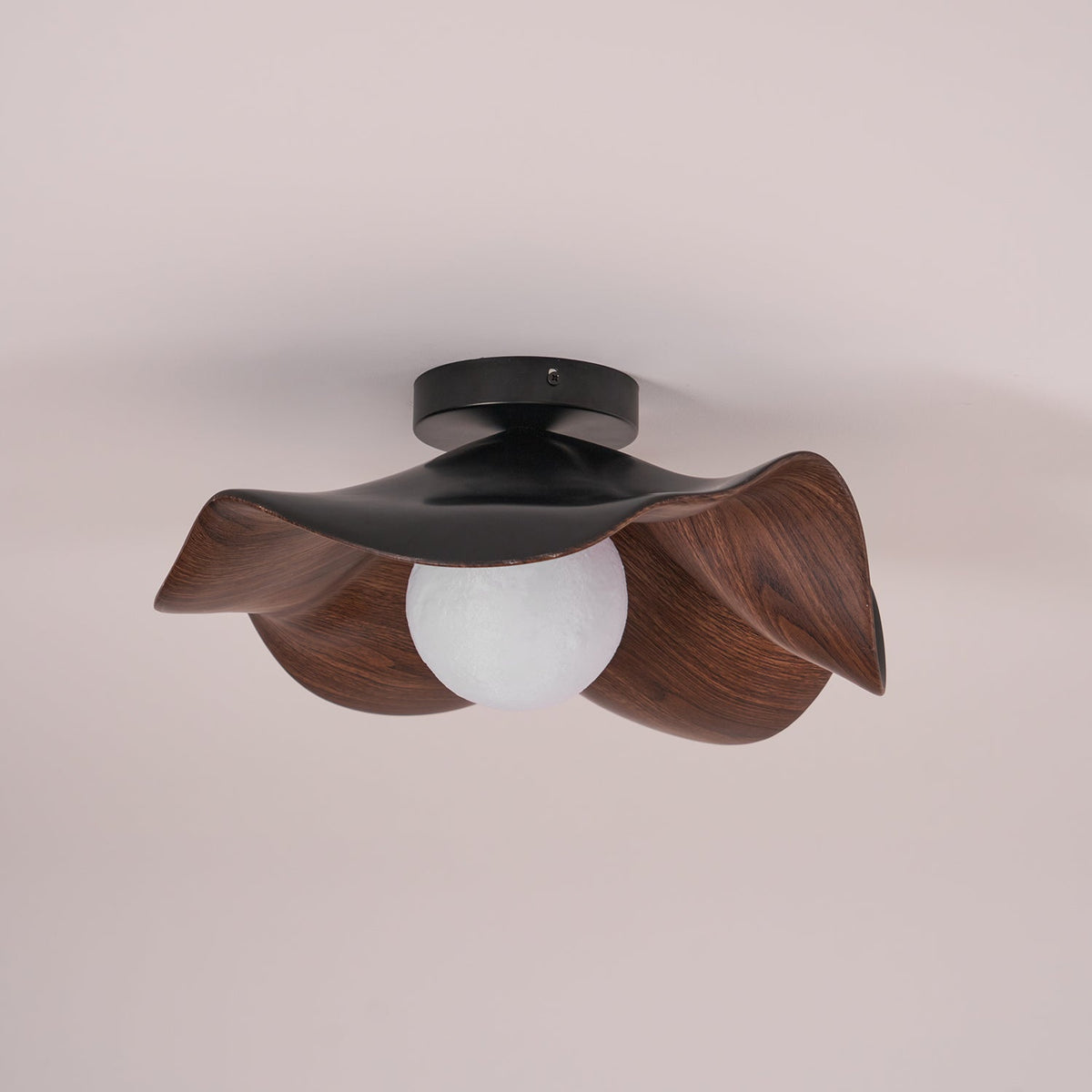 Lanoe Deckenleuchte Holz Schwarz & Weiß