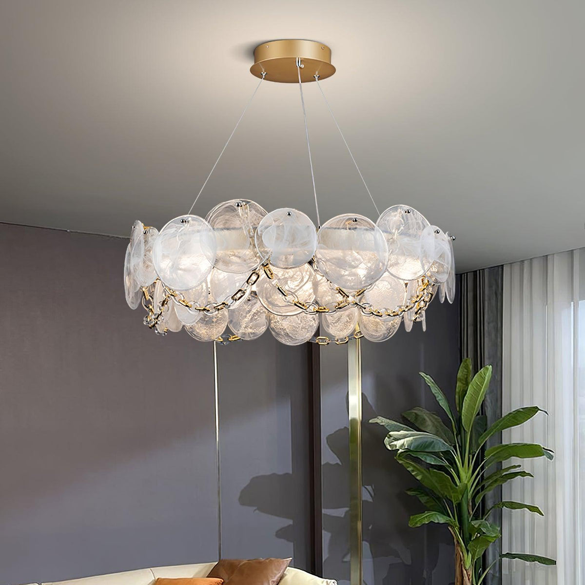 Celinaria luxuriöser Kronleuchter aus Glas