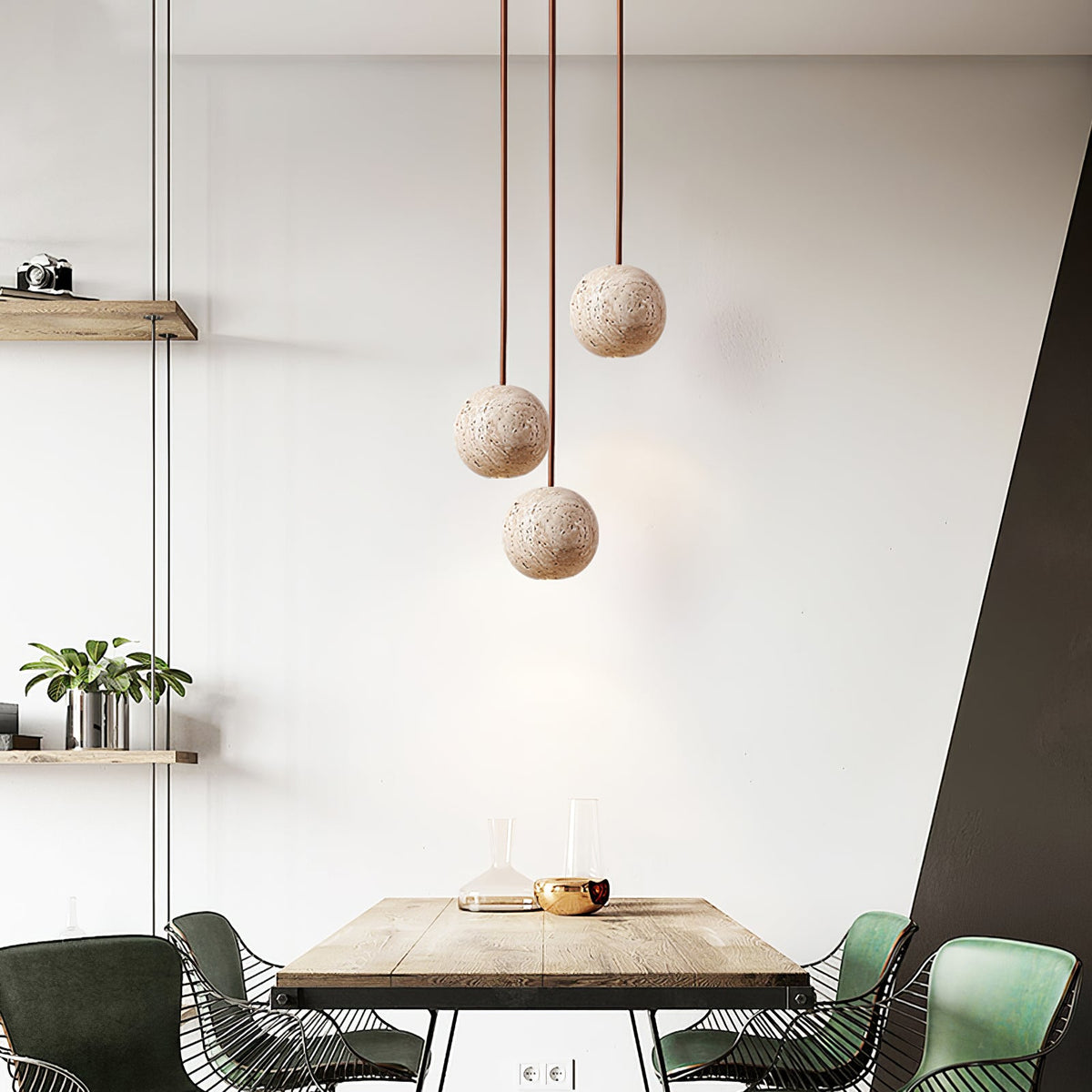 Trio Travertine Pendelleuchte
