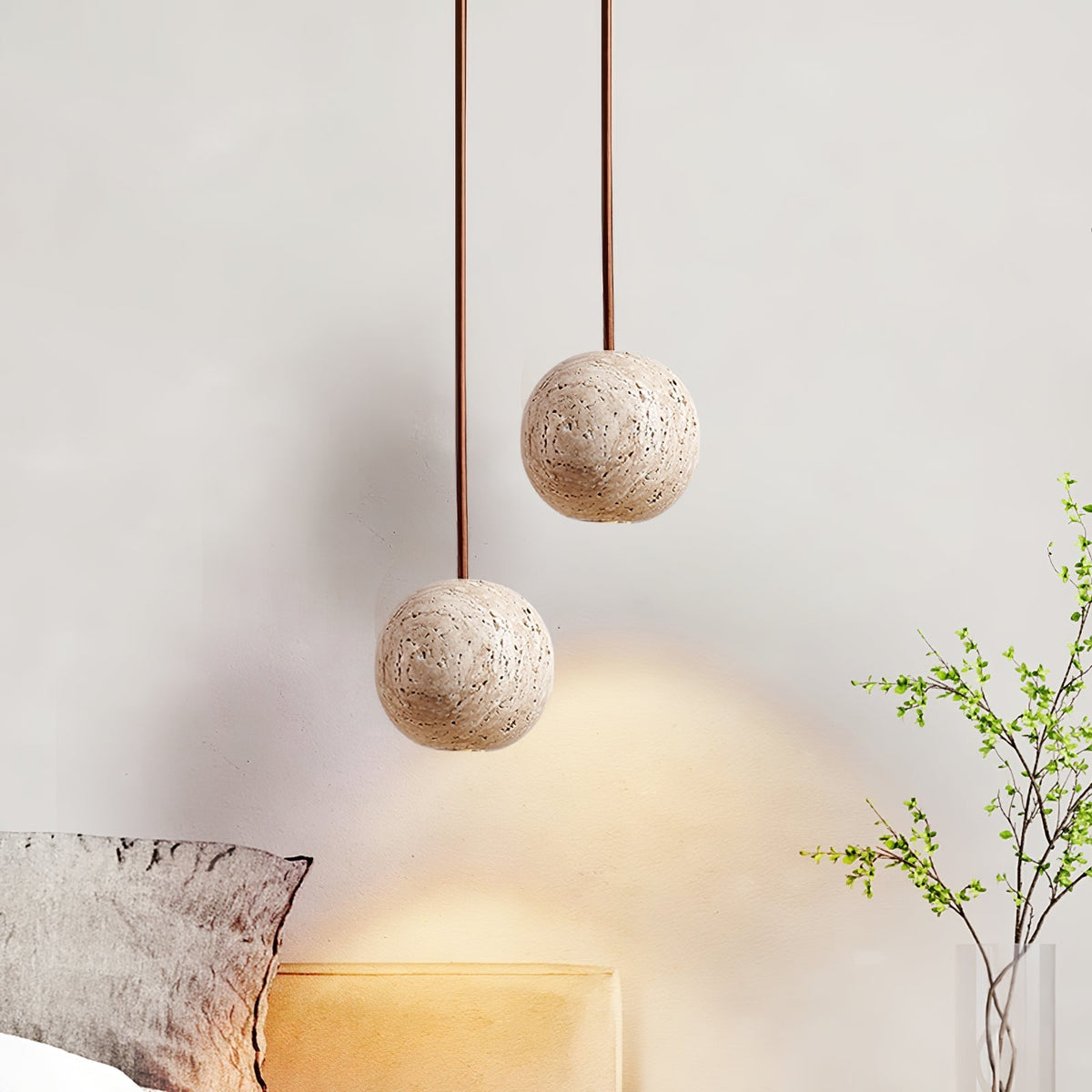 Trio Travertine Pendelleuchte