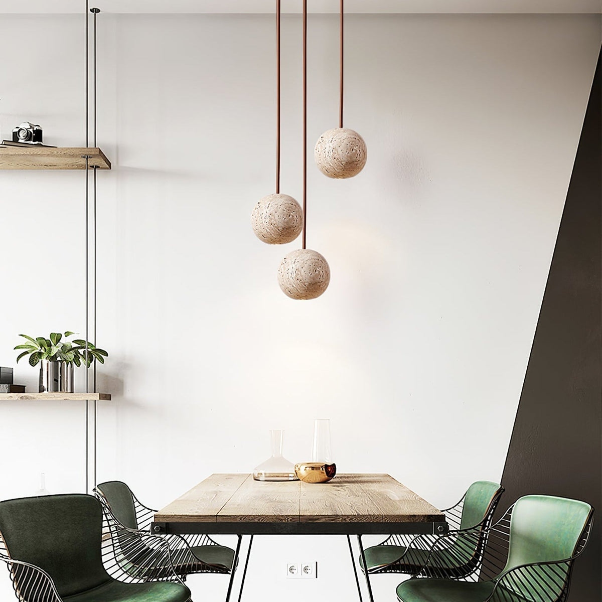 Trio Travertine Pendelleuchte