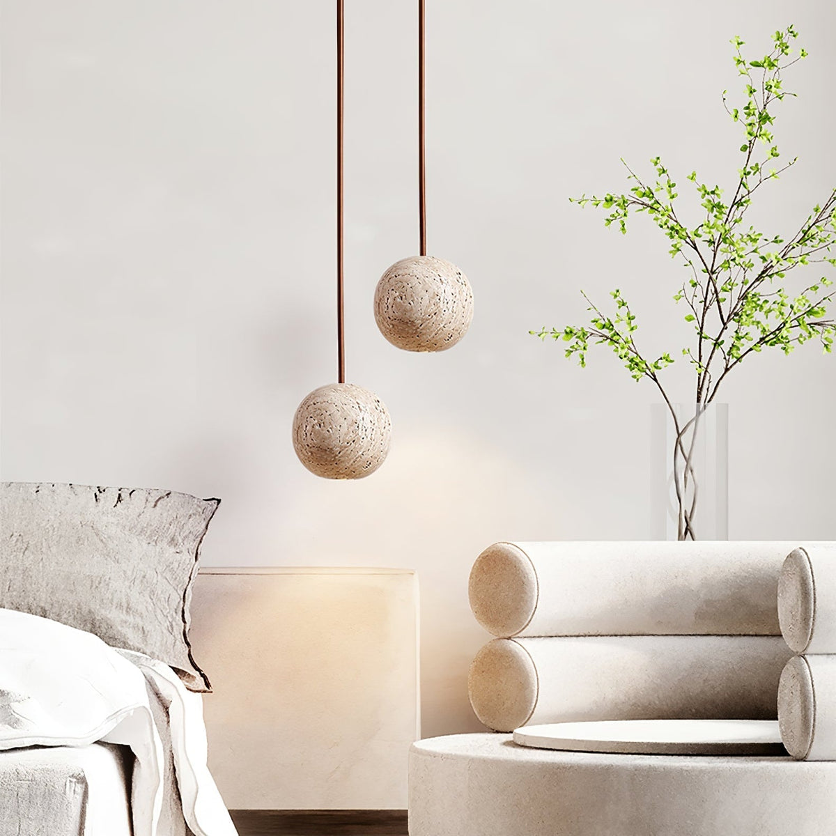Trio Travertine Pendelleuchte