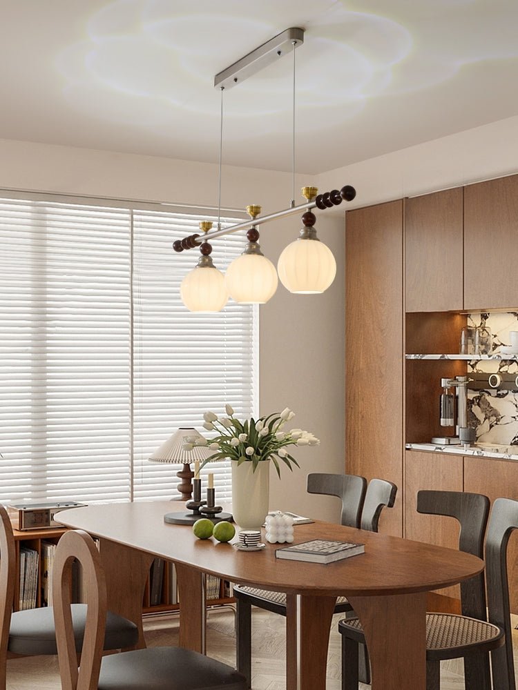 Otheia Elegance Vintage Lineare Pendelleuchte aus Holz