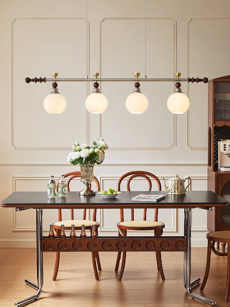 Otheia Elegance Vintage Lineare Pendelleuchte aus Holz