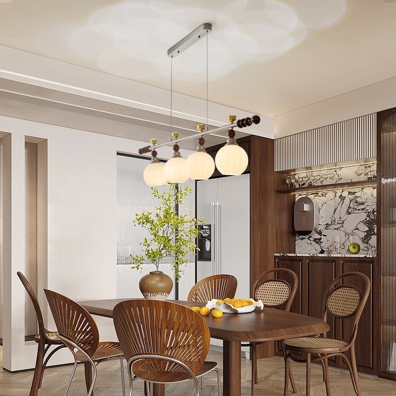 Otheia Elegance Vintage Lineare Pendelleuchte aus Holz