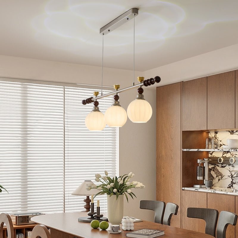 Otheia Elegance Vintage Lineare Pendelleuchte aus Holz