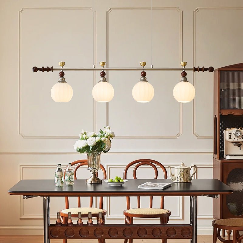 Otheia Elegance Vintage Lineare Pendelleuchte aus Holz