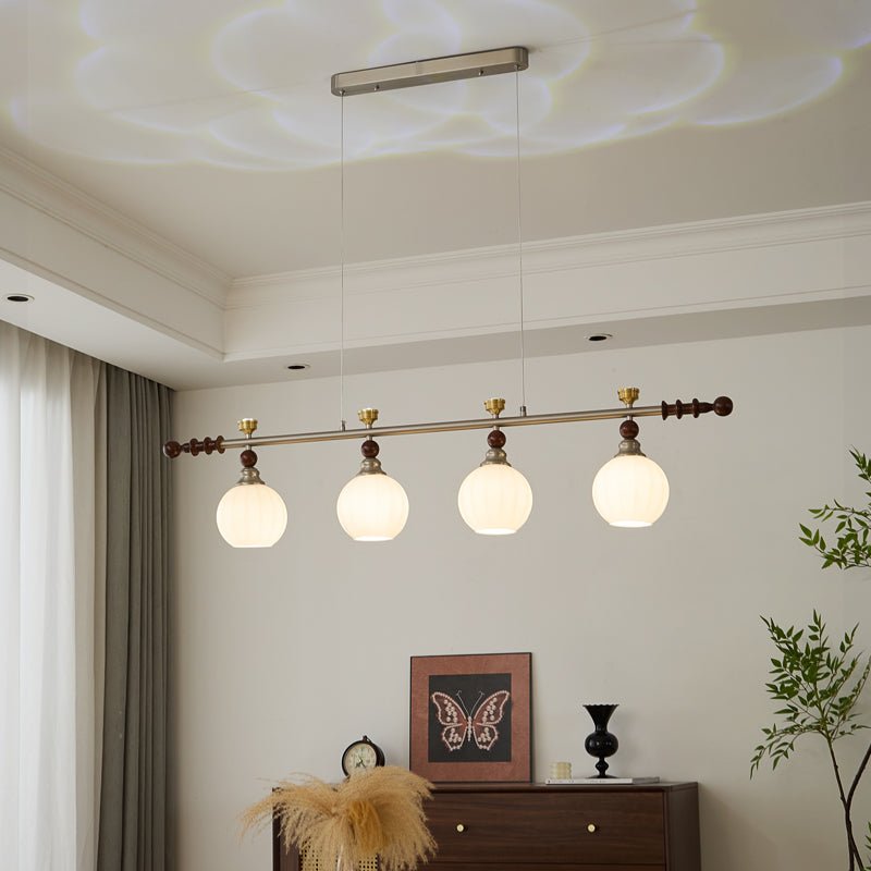 Otheia Elegance Vintage Lineare Pendelleuchte aus Holz
