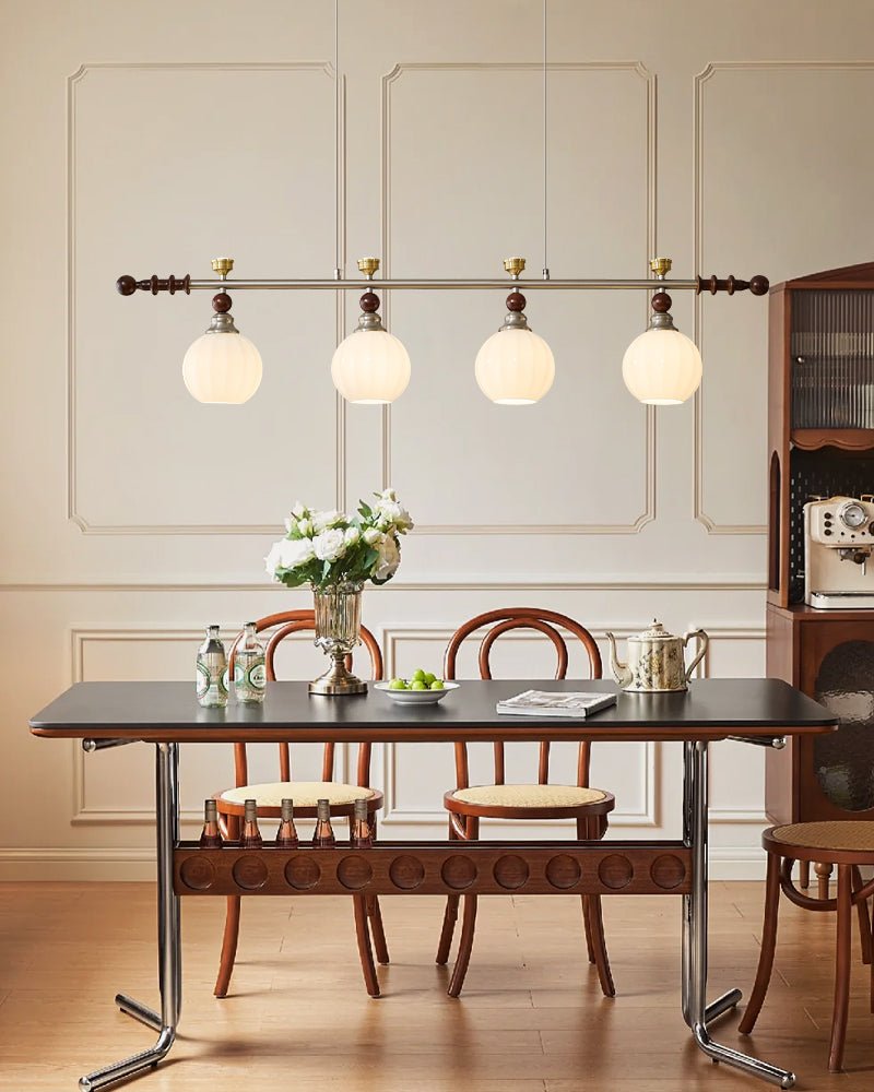 Otheia Elegance Vintage Lineare Pendelleuchte aus Holz