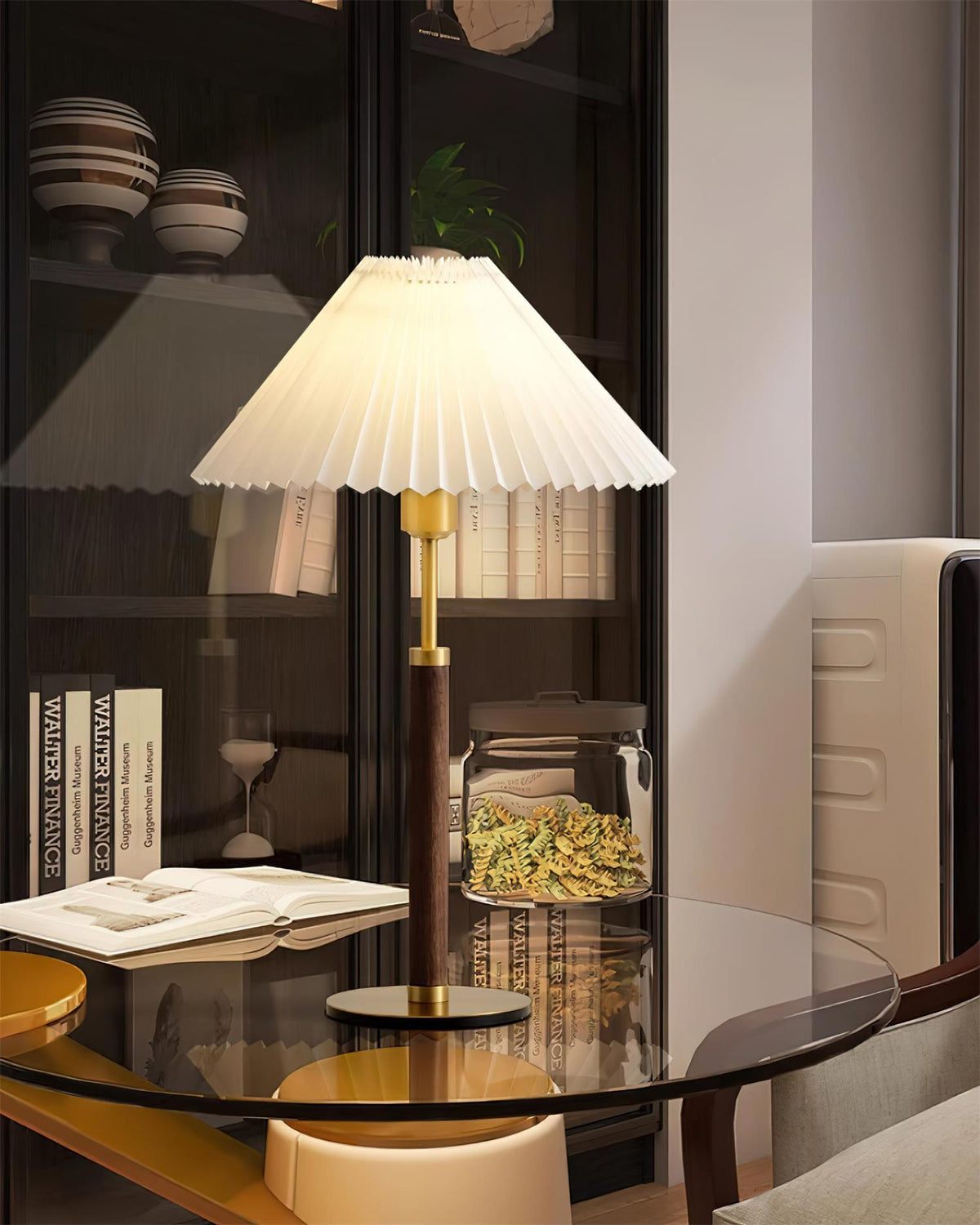 Viraorina Tischleuchte und in Walnut-Farbe und | Cielum