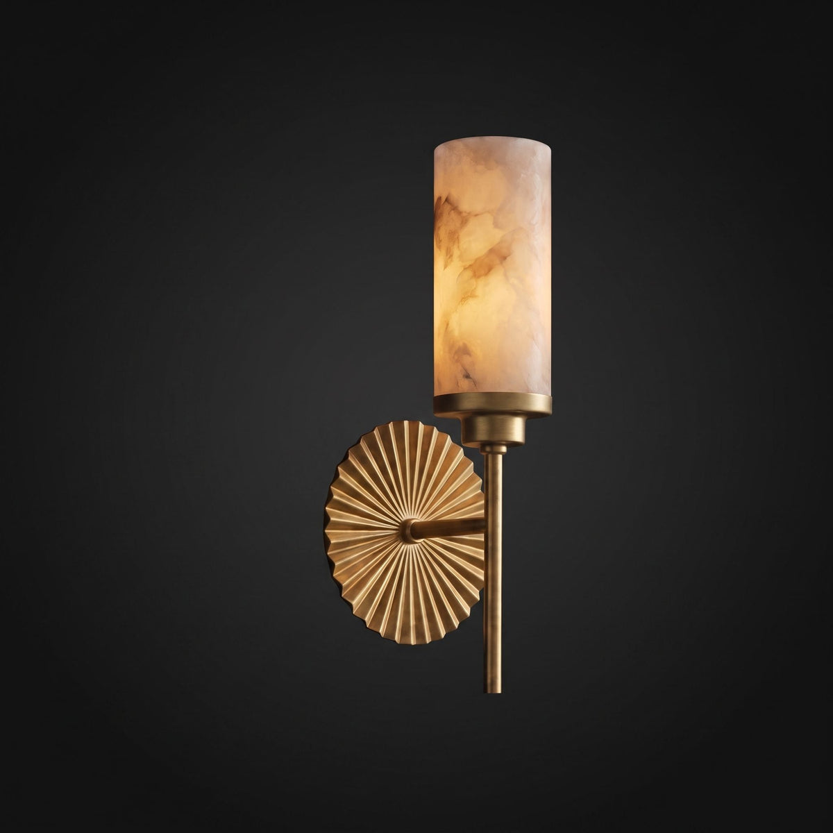 Alderhaven Alabaster-Wandleuchte