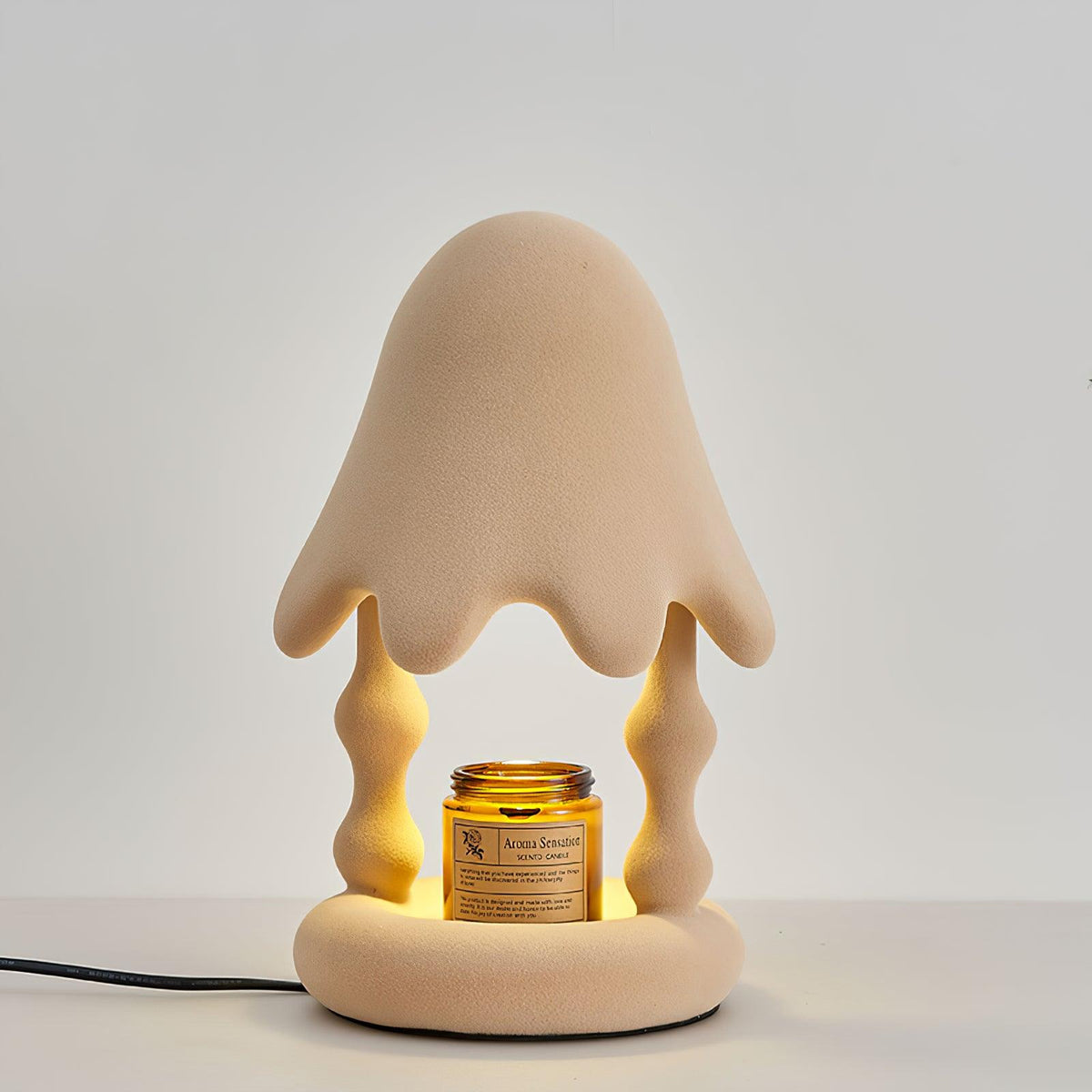Alcariol Tischlampe aus flockigem Kunstharz