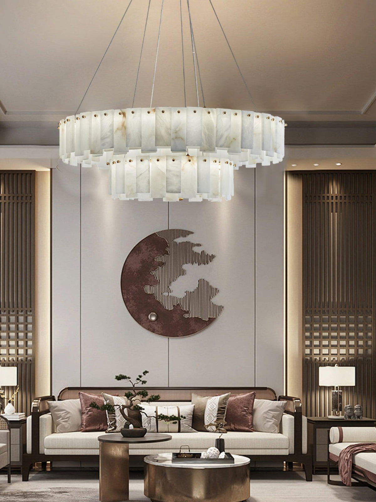 Vodore Alabaster Pendelleuchte