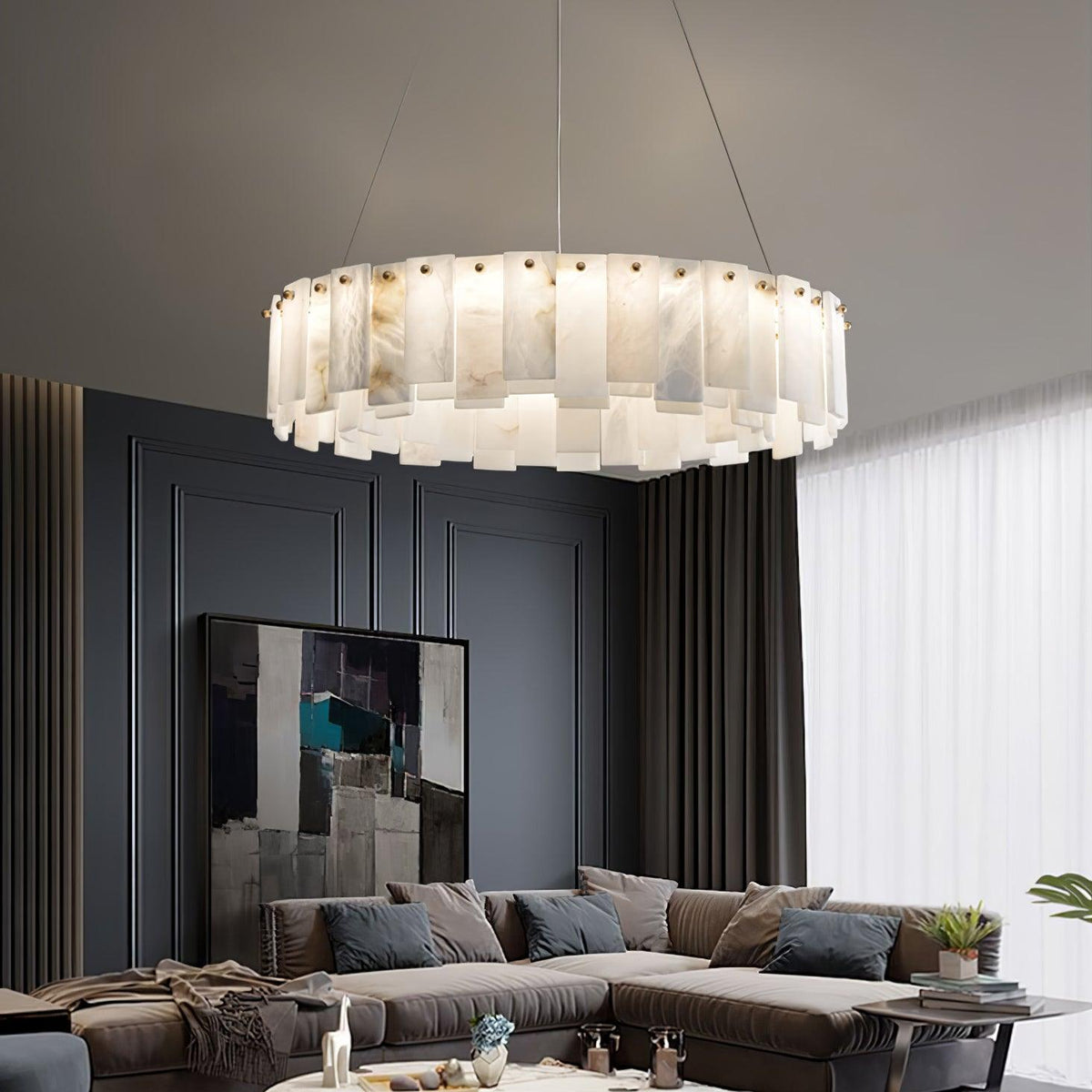 Vodore Alabaster Pendelleuchte
