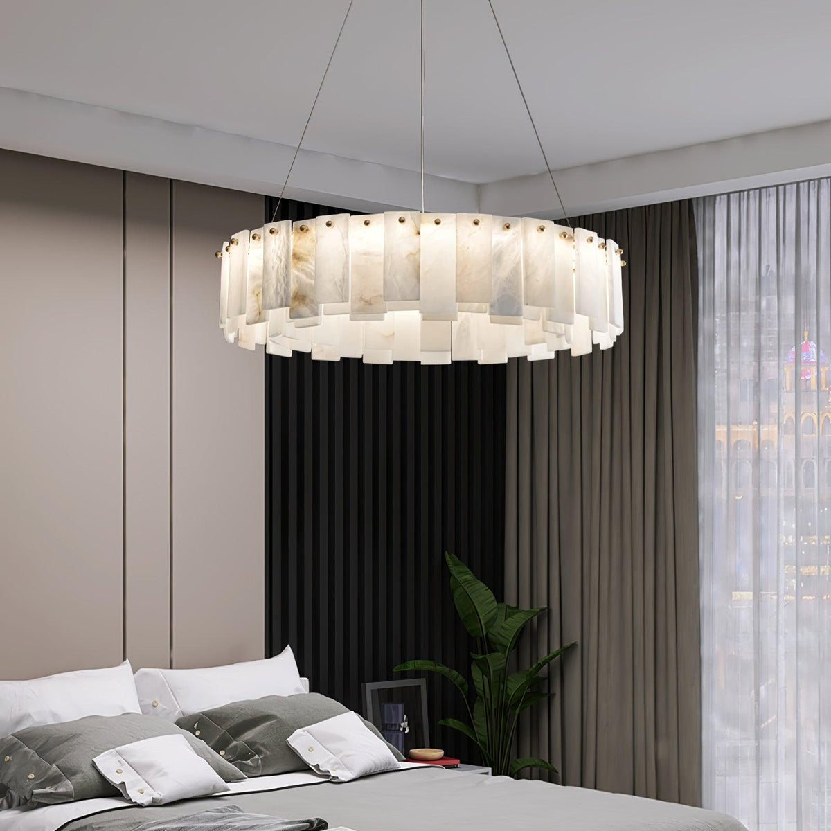 Vodore Alabaster Pendelleuchte