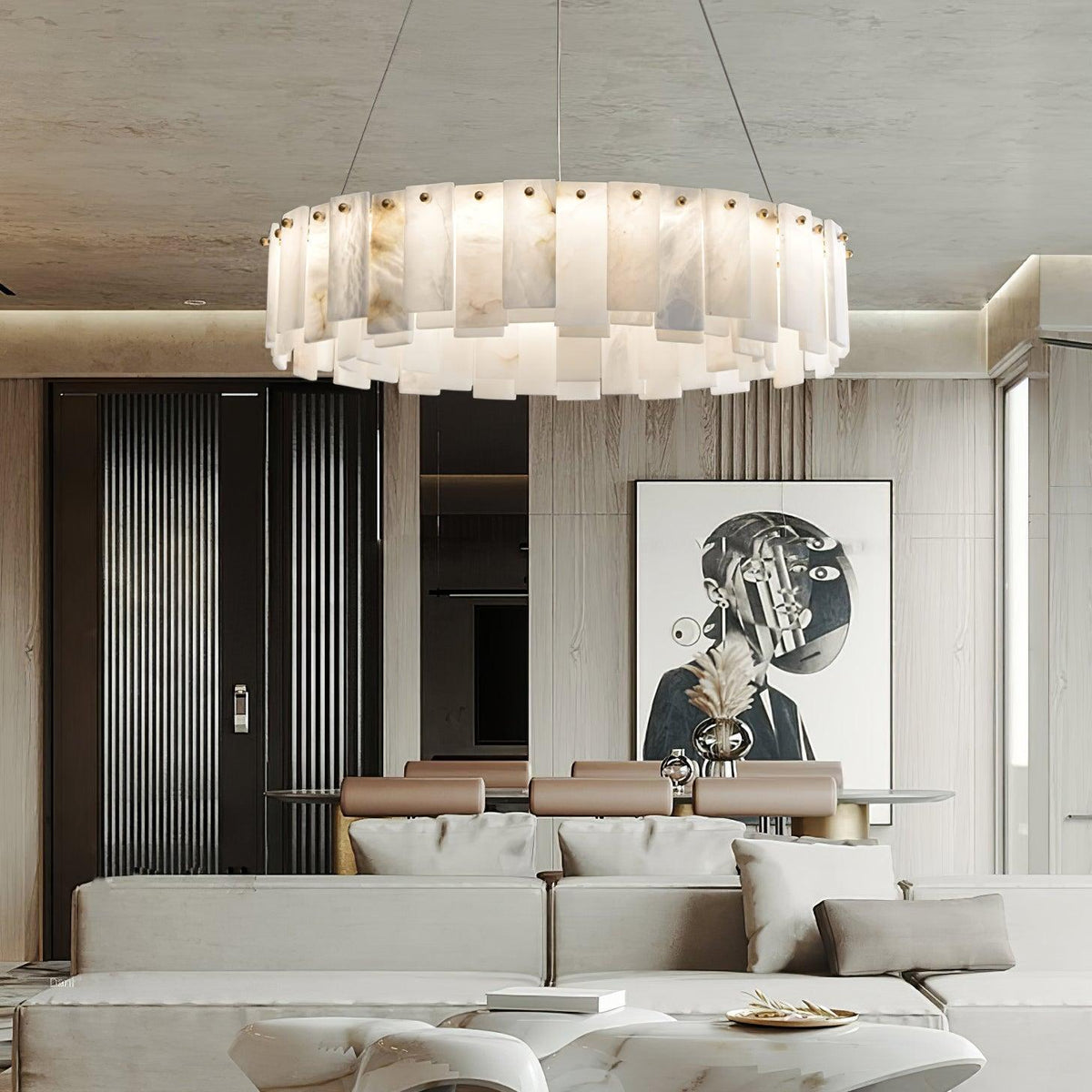 Vodore Alabaster Pendelleuchte