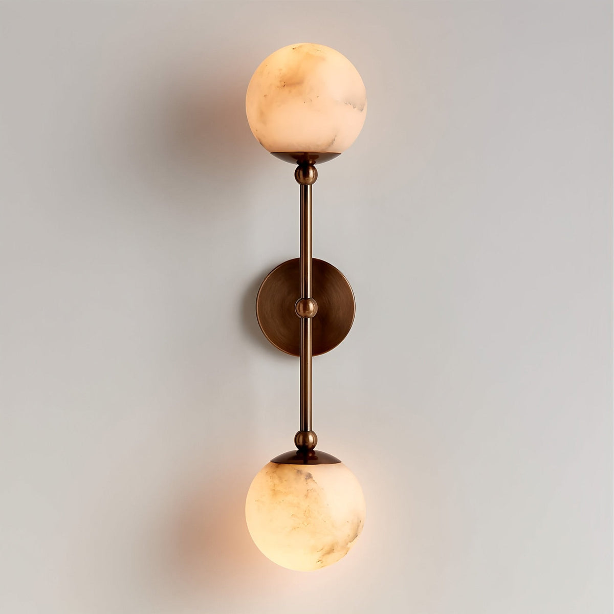 Avenisenne Twobody Celestial Doppelte Alabaster-Wandleuchte