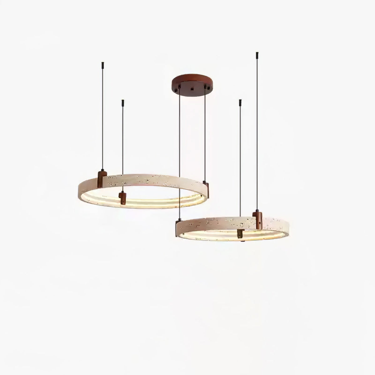 Celestial Orbit Travertine Ring Kronleuchter