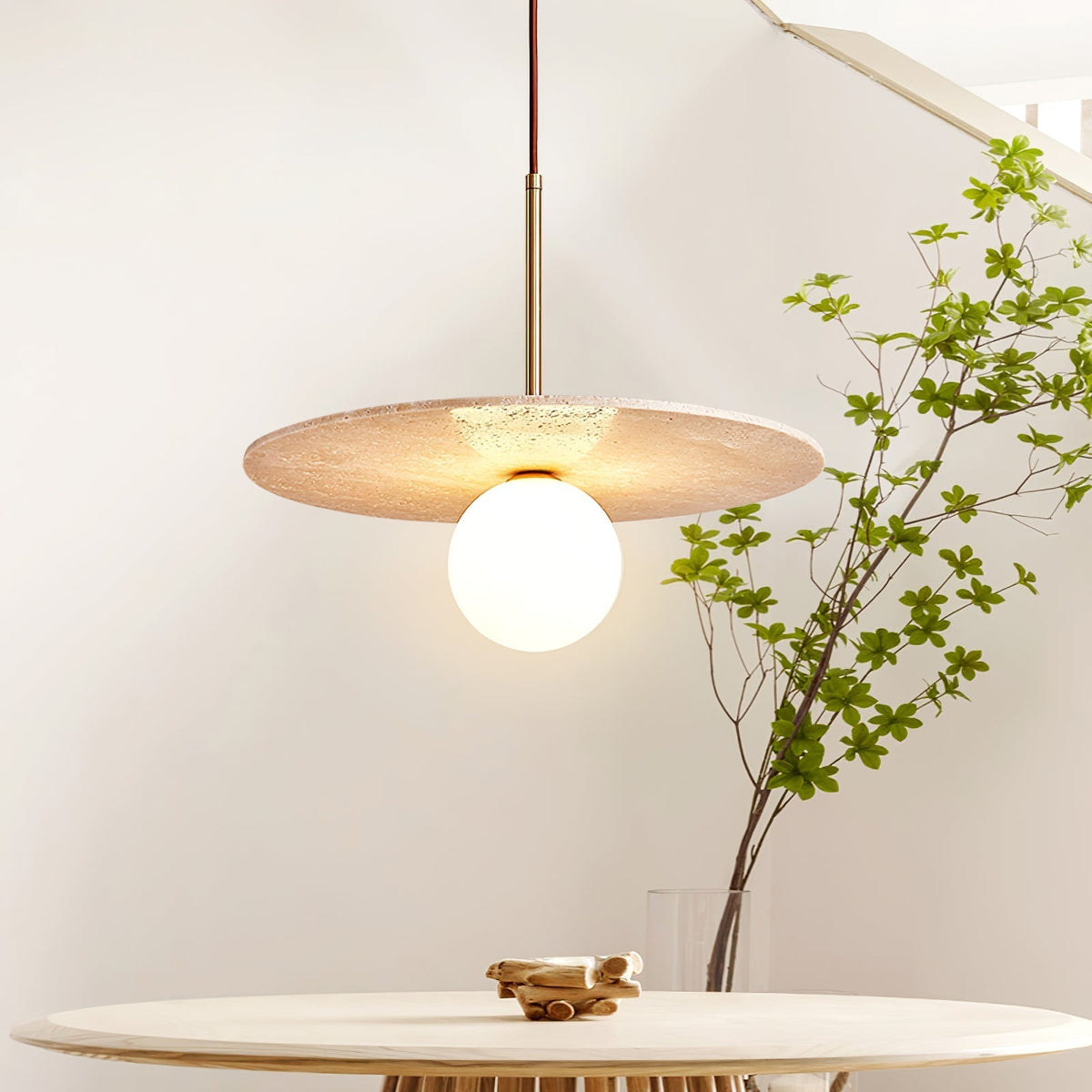 Noreielle Travertine Pendelleuchte