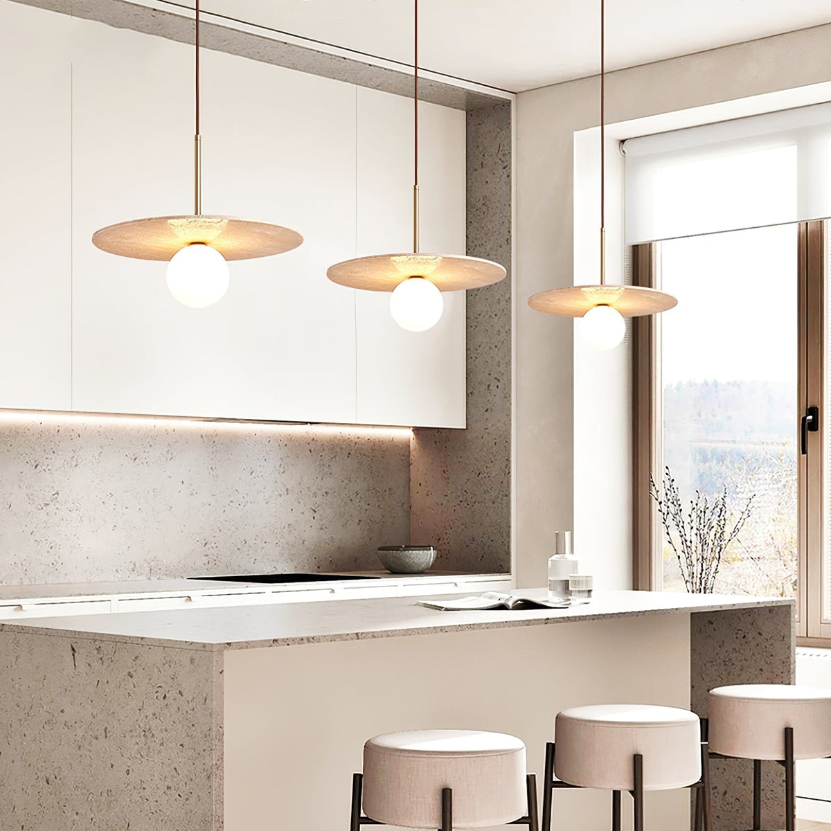 Noreielle Travertine Pendelleuchte
