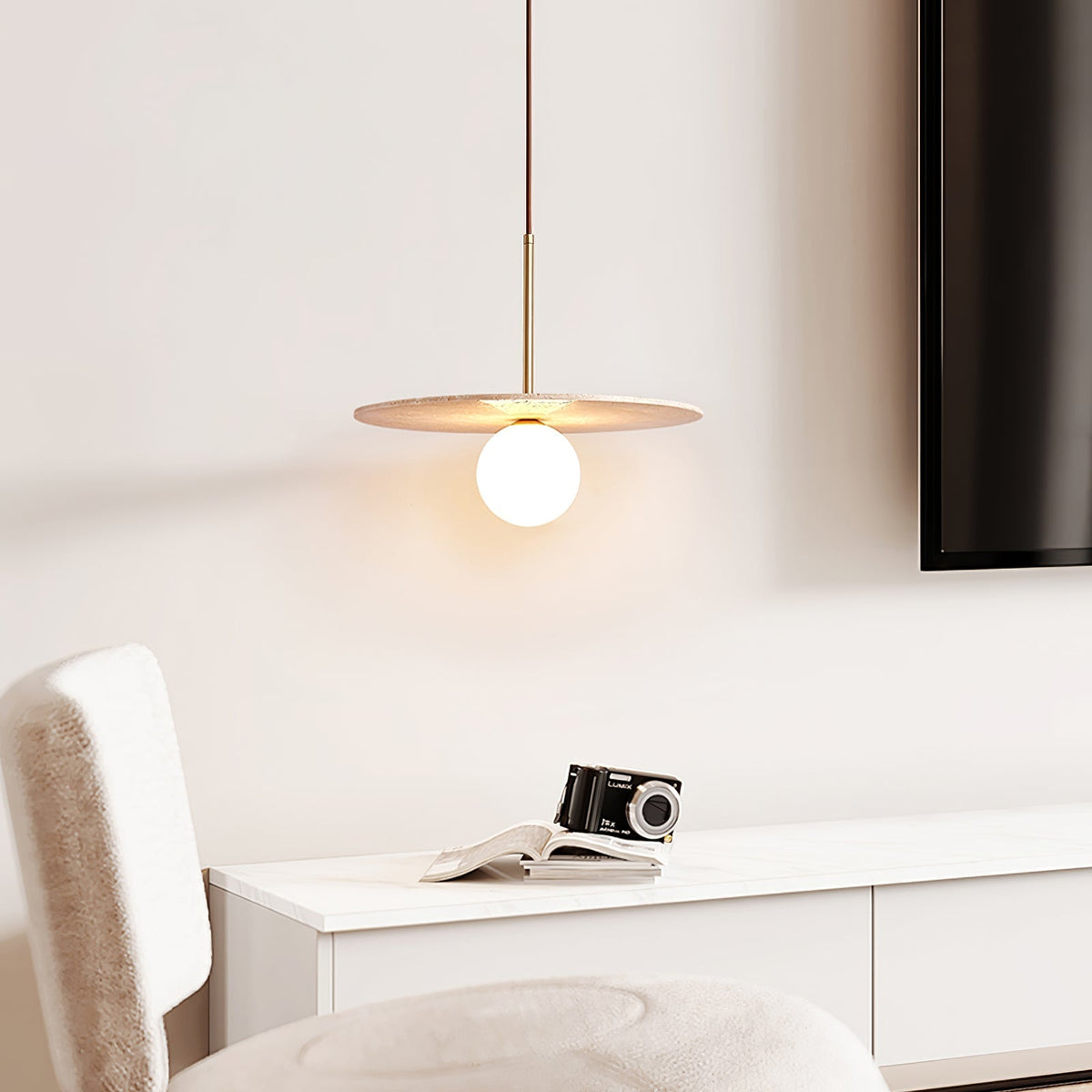 Noreielle Travertine Pendelleuchte