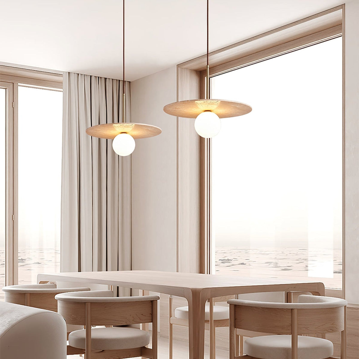 Noreielle Travertine Pendelleuchte