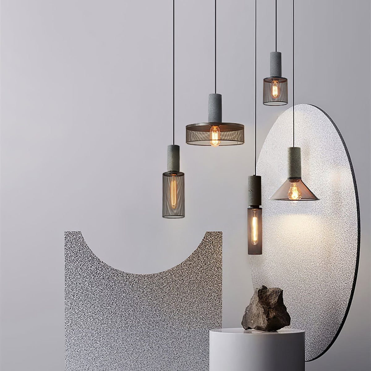 Lumeraine Zement-Mesh-Pendelleuchte