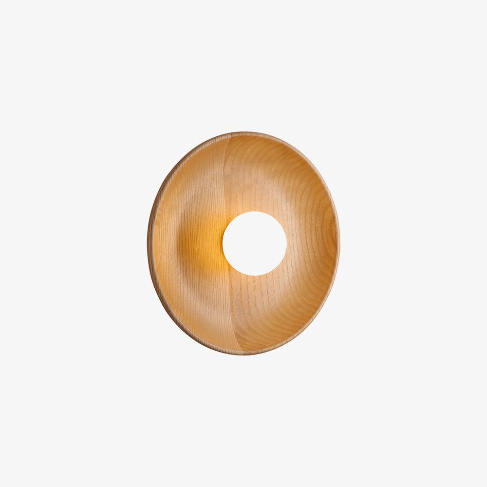 Sirixa zeitgenössische Wandleuchte aus Glas und Holz