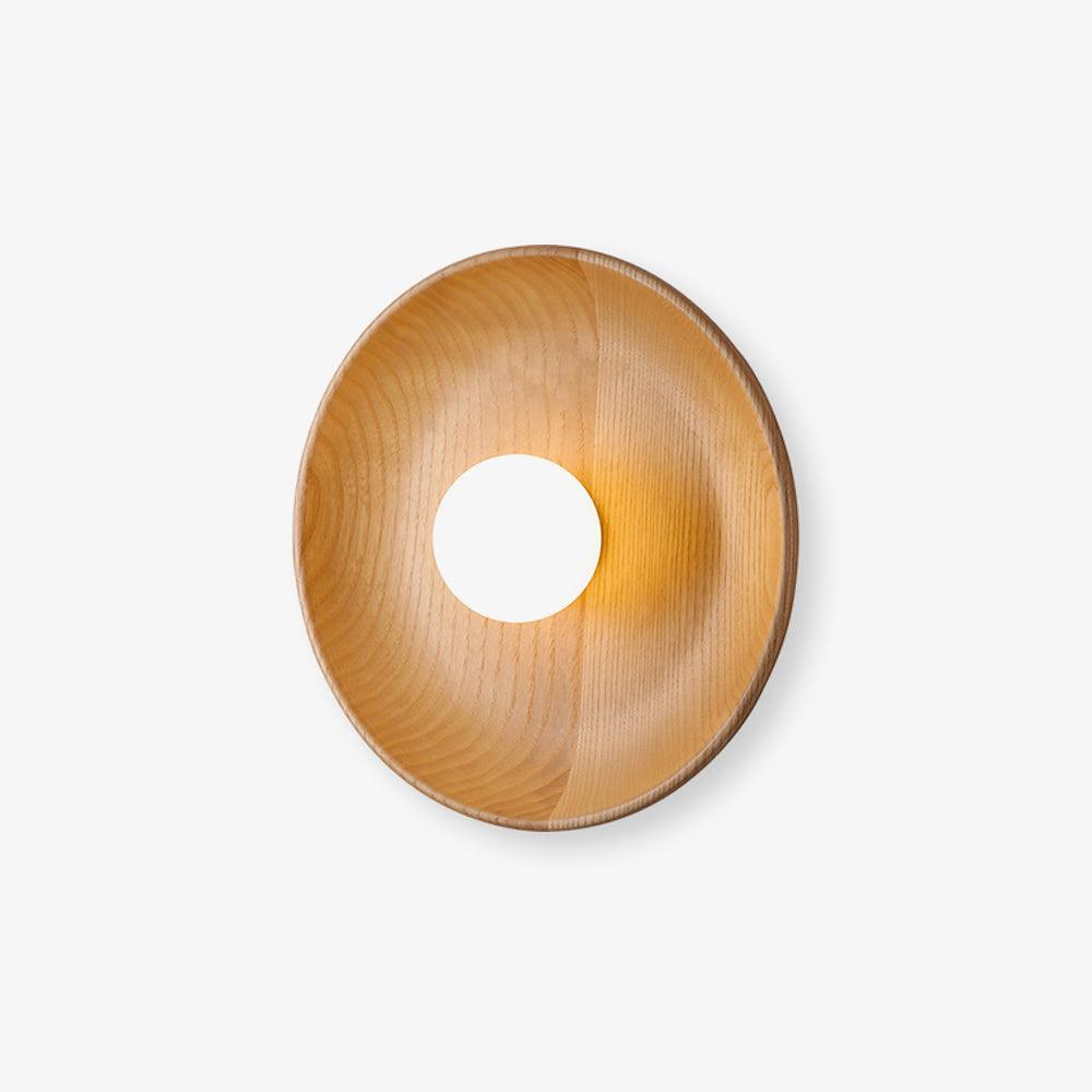 Sirixa zeitgenössische Wandleuchte aus Glas und Holz