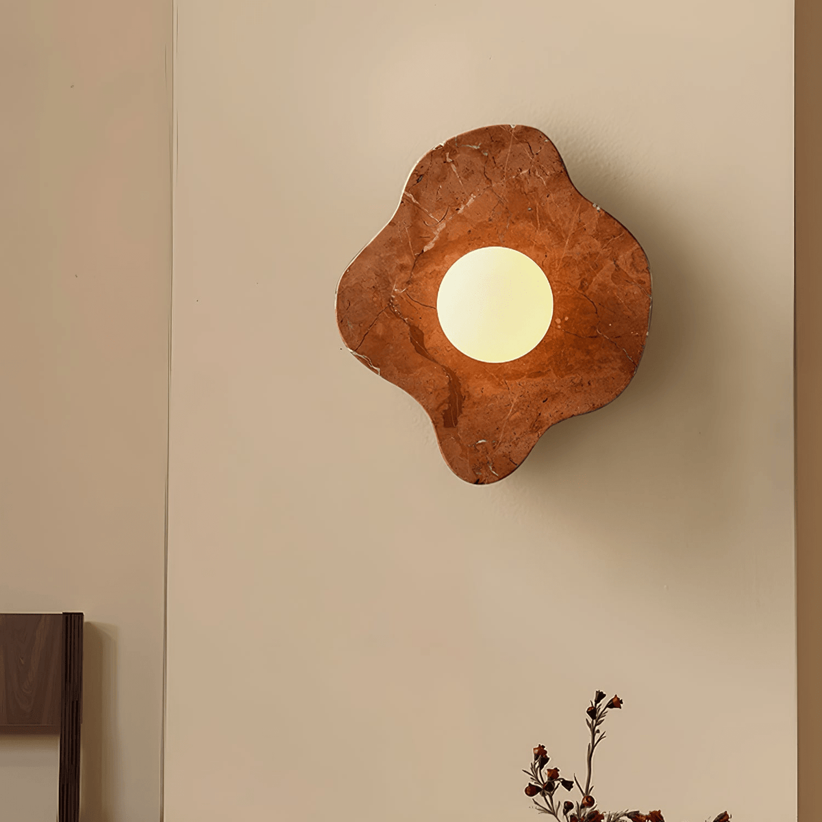 Bloom Rustic Marmor-Wandleuchte