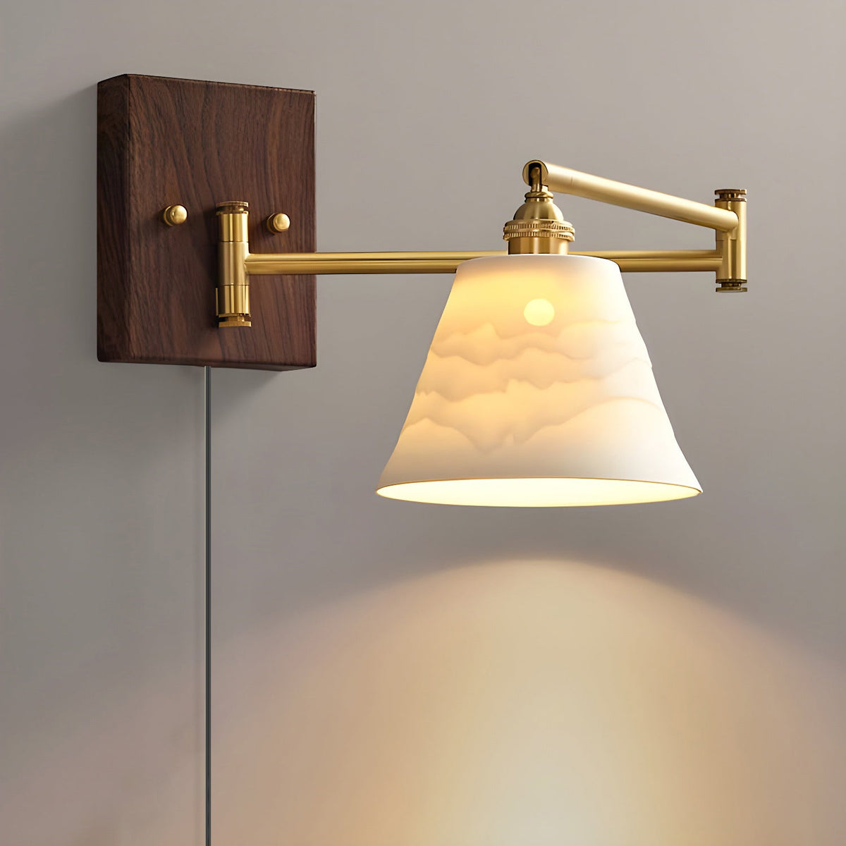 Keramik-Geometrie-Wandleuchte mit Stecker und | Cielum