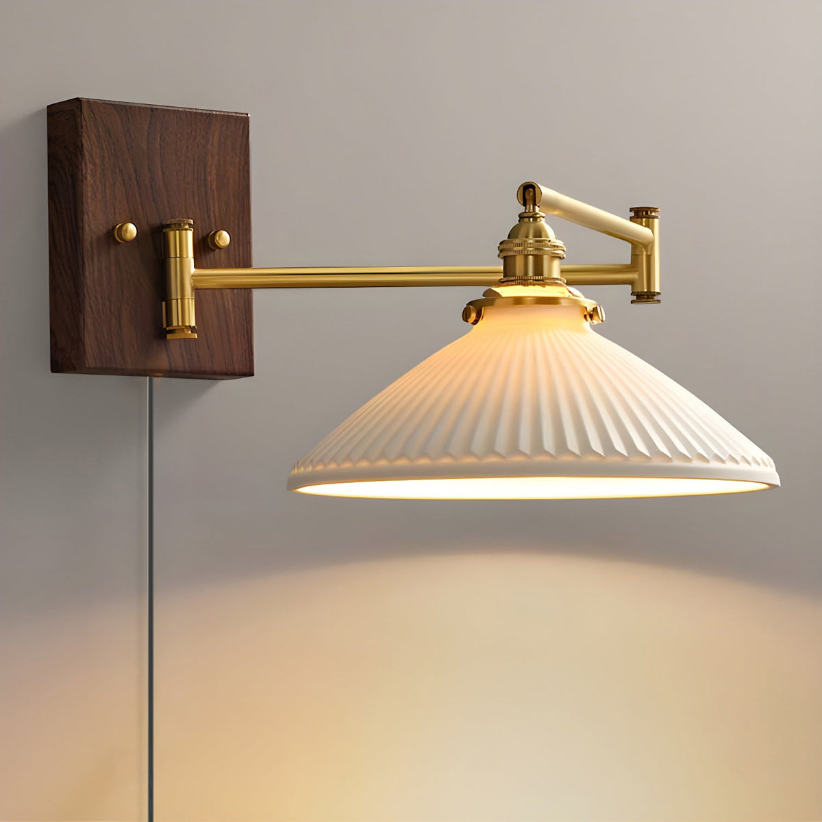 Keramik-Geometrie-Wandleuchte mit Stecker und | Cielum