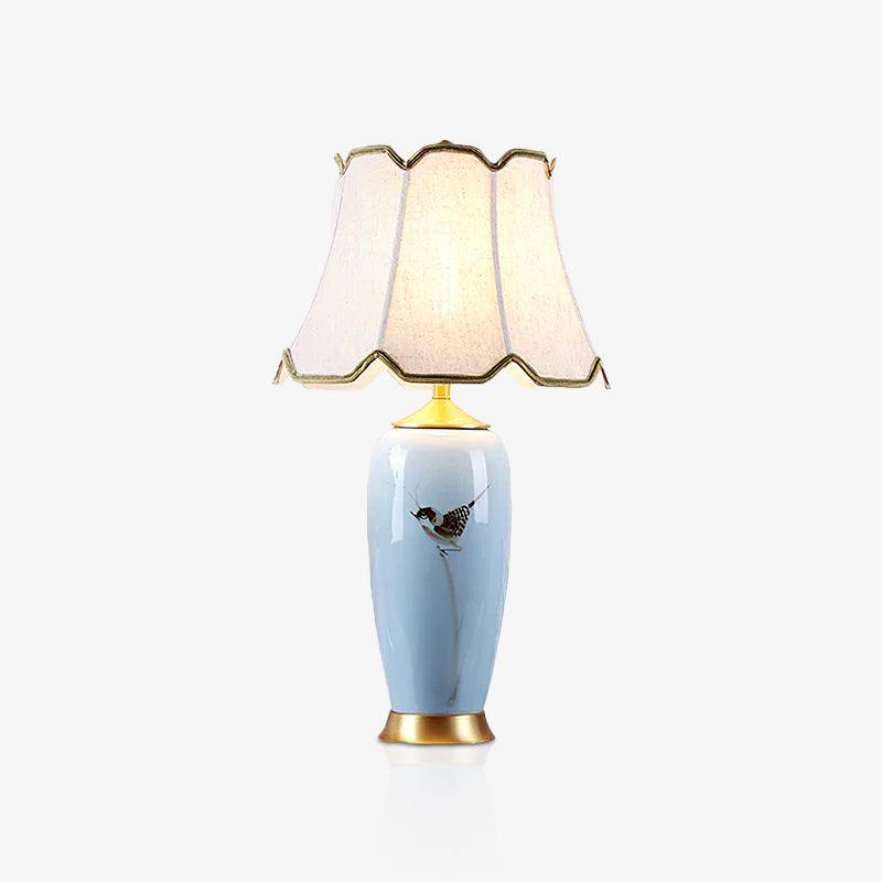 Sparrow Oriental Keramik-Tischlampe
