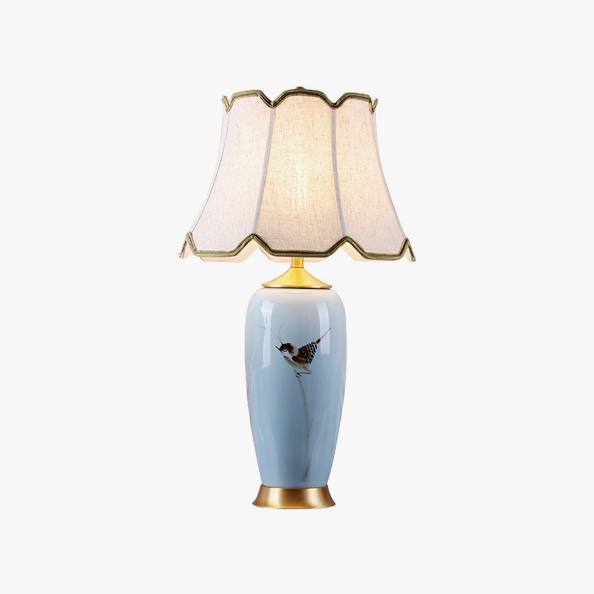 Sparrow Oriental Keramik-Tischlampe