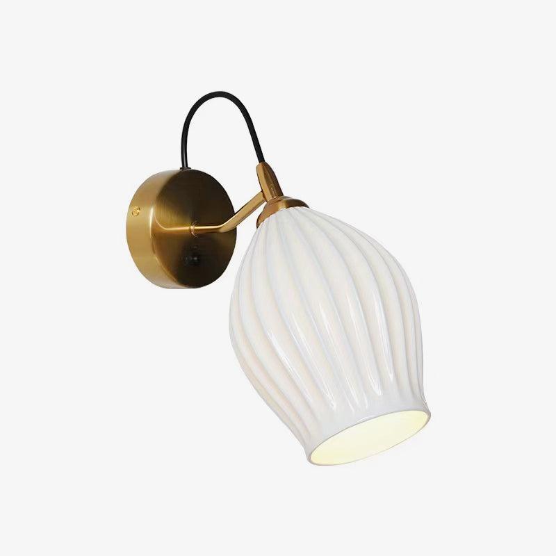 Zotalisra moderne minimalistische gerippte Keramik-Wandleuchte