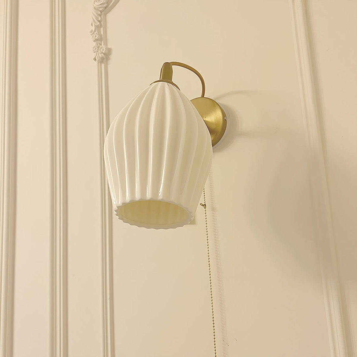 Zotalisra moderne minimalistische gerippte Keramik-Wandleuchte