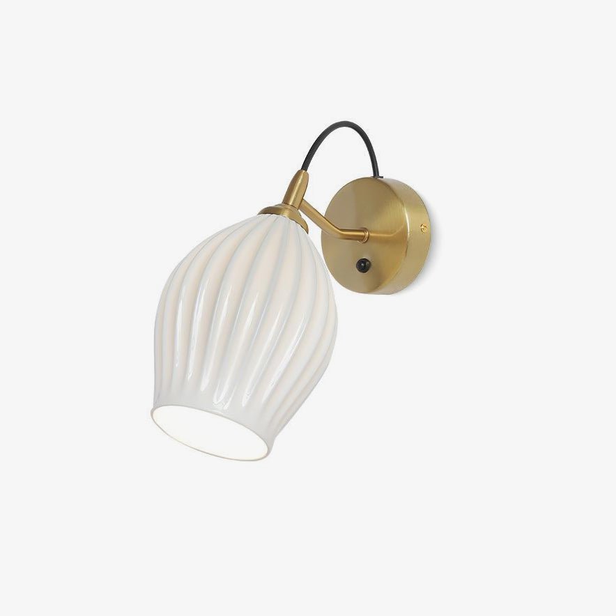 Zotalisra moderne minimalistische gerippte Keramik-Wandleuchte