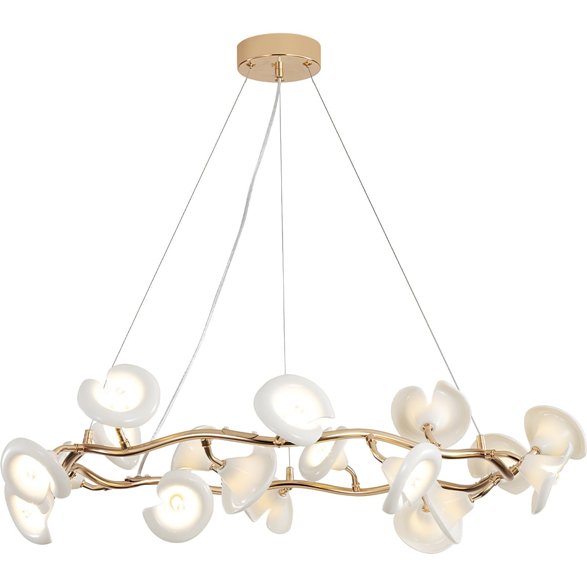 Covlen Kronleuchter Astform Keramikblüte Elegant
