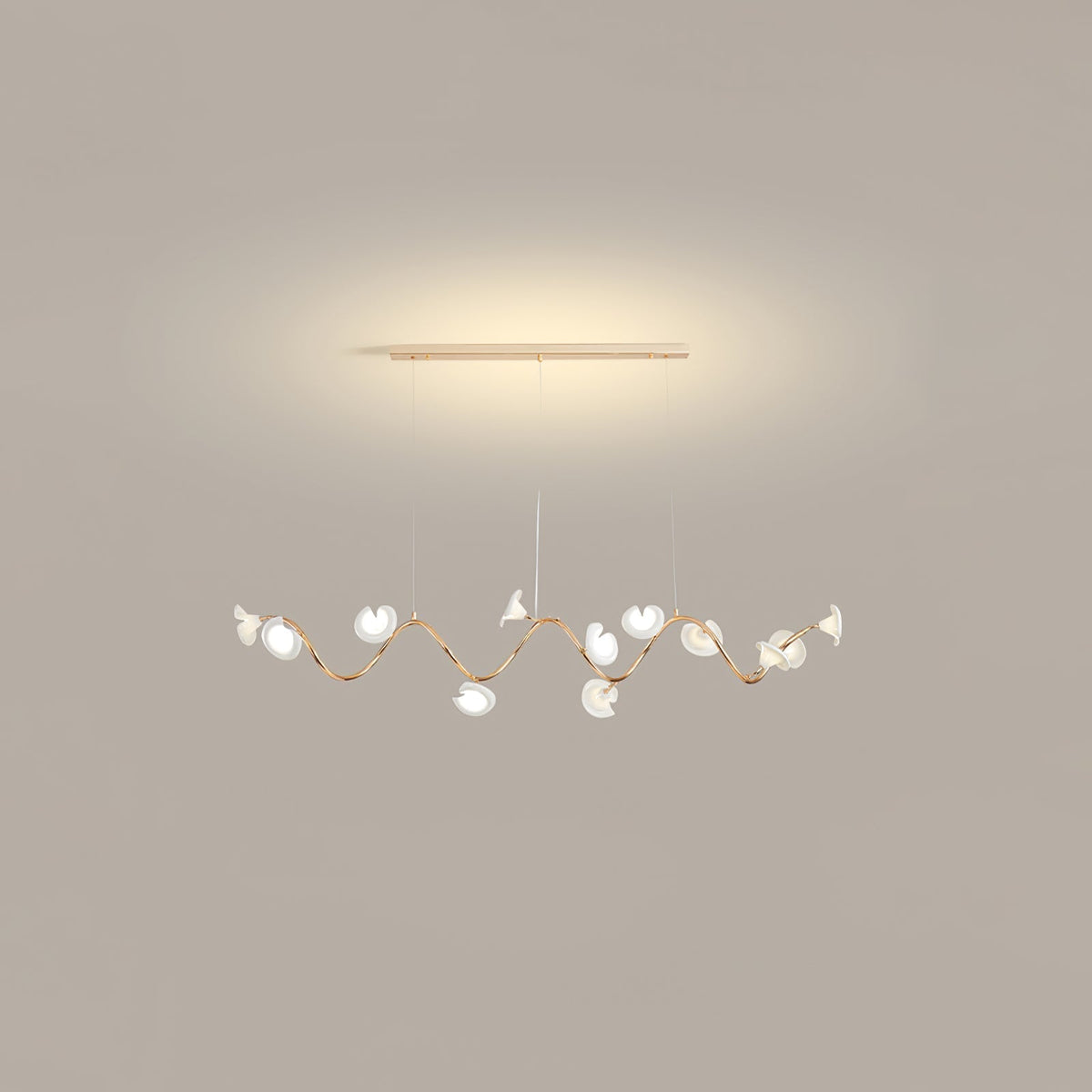 Covlen Kronleuchter Astform Keramikblüte Elegant