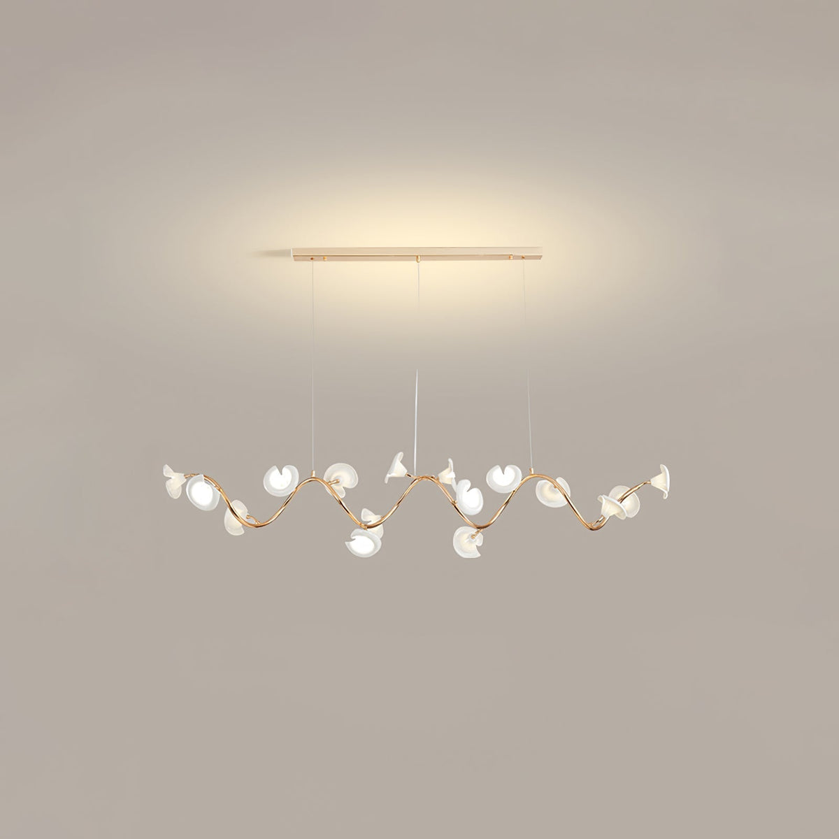 Covlen Kronleuchter Astform Keramikblüte Elegant