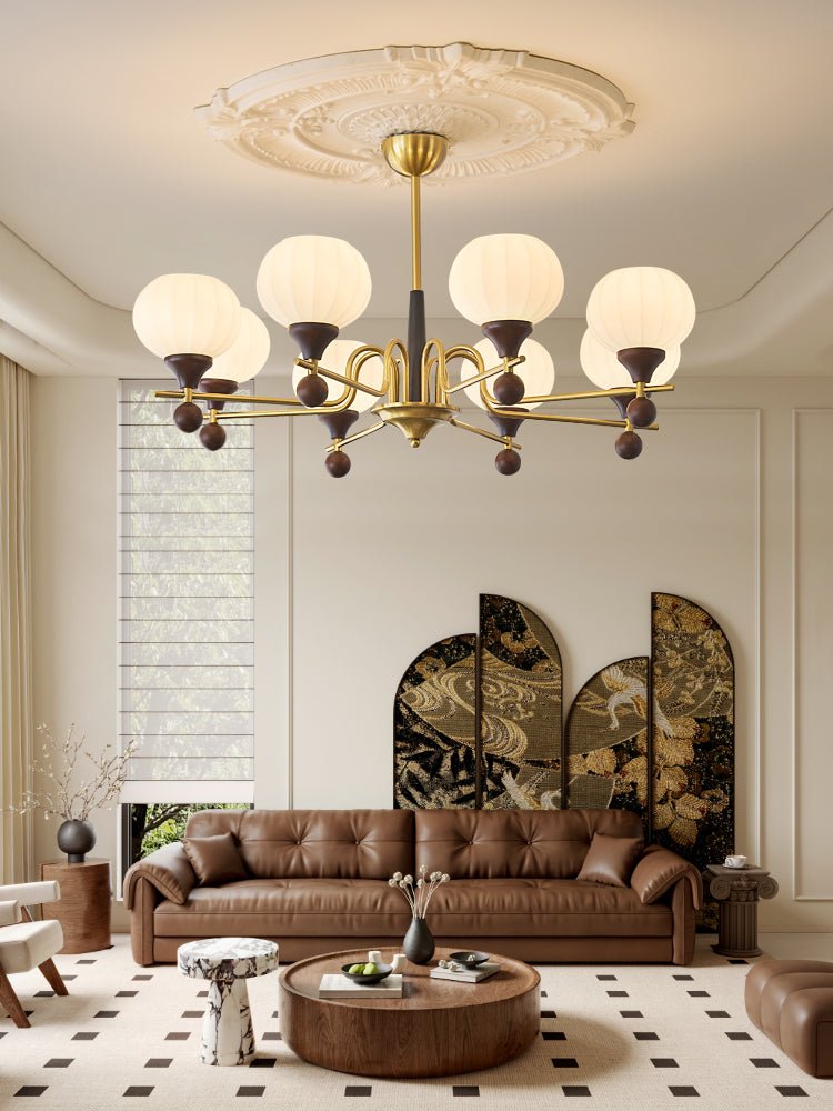 Anorionis Kronleuchter aus Holz im traditionellen Premium-Stil
