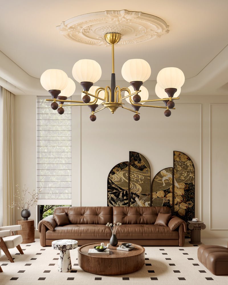 Anorionis Kronleuchter aus Holz im traditionellen Premium-Stil