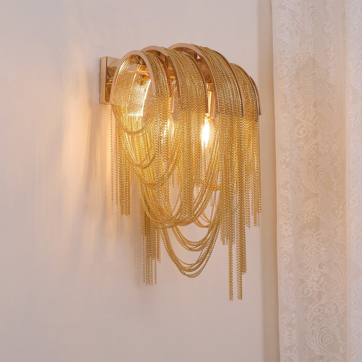Chains Postmodern Luxus-Tassel-Wandleuchte